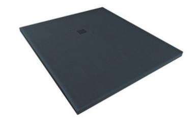 Receveur de douche résine de synthèse RECEA gris anthracite 70x100