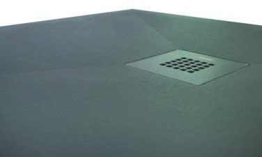Receveur de douche résine de synthèse RECEA gris anthracite 70x160