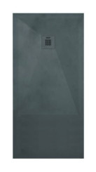 Receveur de douche résine de synthèse RECEA gris anthracite 70x180
