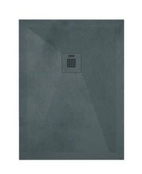 Receveur de douche résine de synthèse RECEA gris anthracite 80x100