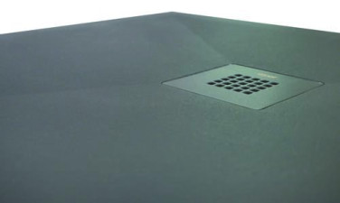Receveur de douche résine de synthèse RECEA gris anthracite 80x100