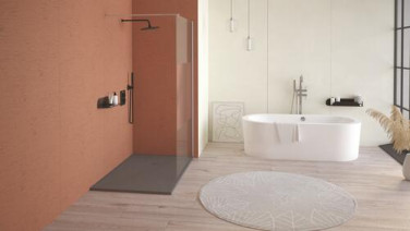 Receveur de douche résine de synthèse RECEA gris anthracite 90x120