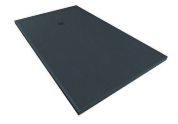Receveur de douche résine de synthèse RECEA gris anthracite 70x170