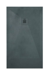 Receveur de douche résine de synthèse RECEA gris anthracite 90x170