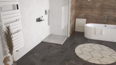 Receveur de douche résine de synthèse RECEA béton 90x90