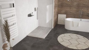 Receveur de douche résine de synthèse RECEA béton 90x120