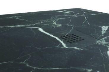 Receveur de douche résine de synthèse RECEA marbre noir 70x100