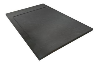 Receveur de douche caniveau résine de synthèse RUNA gris anthracite 70x90