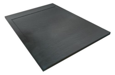 Receveur de douche caniveau résine de synthèse RUNA gris anthracite 90x160