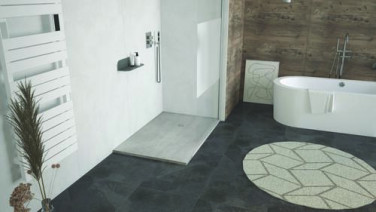 Receveur de douche résine de synthèse RECEA béton 90x100