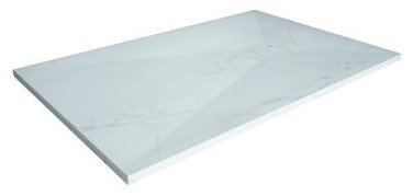 Receveur de douche résine de synthèse RECEA marbre blanc 70x170