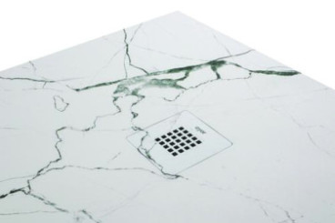 Receveur de douche résine de synthèse RECEA marbre blanc 70x170