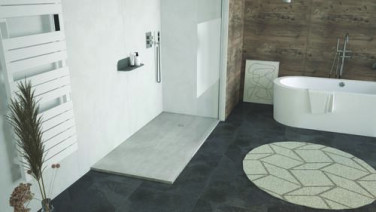 Receveur de douche résine de synthèse RECEA béton 70x180