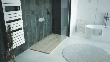 Receveur de douche résine de synthèse RECEA nature bois 90x200