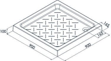 Receveur de douche céramique MIQUE 90X90cm