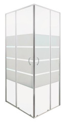 PAROI DE DOUCHE ACCES D'ANGLE PROFILES CHROMES ERIS 2 - ELMER