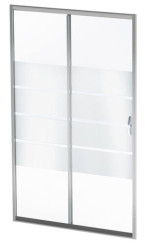 Paroi de douche 2 volets coulissants 100cm profilés chromés ERIS 2