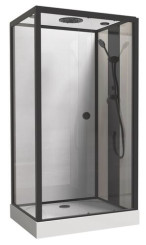 Cabine de douche accès de face 80x140cm avec toit Fact'Ory