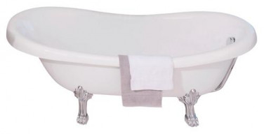Baignoire îlot acrylique blanc pattes de lion