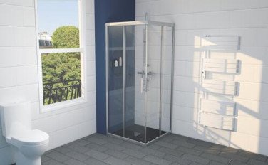 Paroi de douche accès d'angle coulissant ENLOK 80cm