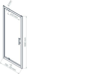 Paroi de douche porte pivotante ENLOK 70cm