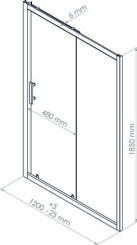 Paroi de douche porte coulissante ENLOK 120cm