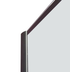 Paroi de douche fixe profilé noir verrière 90cm