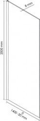 Paroi de douche fixe SCUDO 140cm