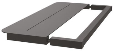 Paroi de douche fixe profilé noir VERSUS 120cm