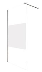 ECRAN DE DOUCHE FIXE PROFILE CHROME FROSTEE 120cm - ELMER
