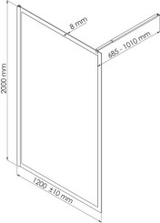 Paroi de douche fixe QUADREO 120cm
