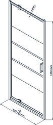 Paroi de douche porte pivotante AUMEA 90 cm