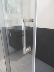 Paroi de douche porte coulissante profilés chromés CONCEPT'O 140cm