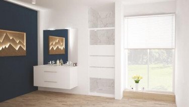 Paroi de douche porte pivotante AUMEA 70 cm