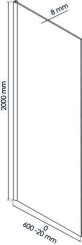 Paroi de douche fixe SCUDO 60cm