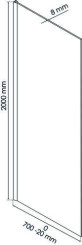 Paroi de douche fixe SCUDO 70cm