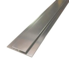 Profilé de jonction chromé pour panneau mural 3 mm