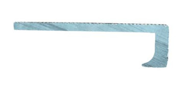 Profilé de finition droit chromé pour panneau mural 4 mm