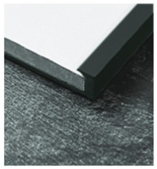 Profilé de finition droit noir pour panneau mural 4 mm