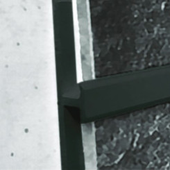 Profilé de jonction noir pour panneau mural 4 mm