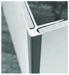 Profilé d'angle sortant chromé pour panneau mural 4 mm