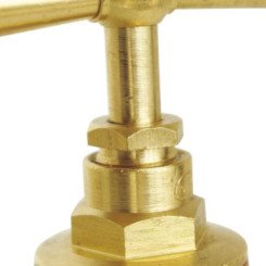 Robinet d'arrêt laiton à purge à souder 10/12