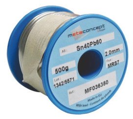 BOBINE SOUDURE ETAIN 40 % FIL AME DECAPANTE 500 grs