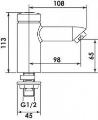 Robinet de lavabo temporisé petit sc hd-k - SCHELL