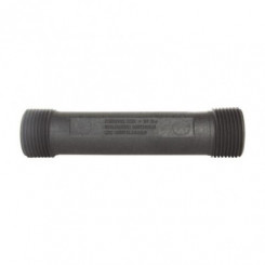 Tube de rinçage plastique double mâle 110 mm pour compteur d'eau