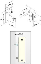 Fixations pour radiateur acier panneau avec Étrier