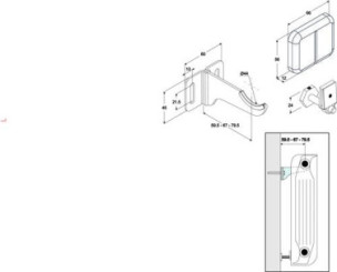 Fixations pour radiateur aluminium