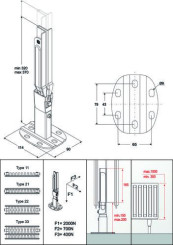 Jeu de 2 pieds universels pour radiateur acier panneau