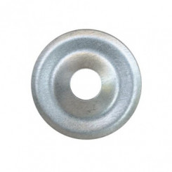 Rosace plate acier nickelé ø25