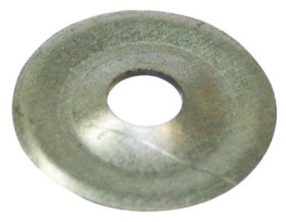 Rosace plate acier nickelé ø32